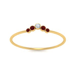 Load image into Gallery viewer, bezel-curved-wedding-diamond-ring-with-ruby-in-yellow-gold-FD9431RORGRUDR-NL-YG.jpg
