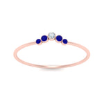 Load image into Gallery viewer, bezel-curved-wedding-diamond-ring-with-sapphire-in-rose-gold-FD9431RORGSABL-NL-RG.jpg
