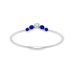 Load image into Gallery viewer, bezel-curved-wedding-diamond-ring-with-sapphire-in-white-gold-FD9431RORGSABL-NL-WG.jpg
