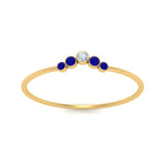 Load image into Gallery viewer, bezel-curved-wedding-diamond-ring-with-sapphire-in-yellow-gold-FD9431RORGSABL-NL-YG.jpg
