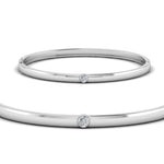 Load image into Gallery viewer, Bezel Solitaire Bangle Bracelet
