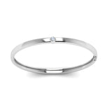 Load image into Gallery viewer, Bezel Solitaire Bangle Bracelet
