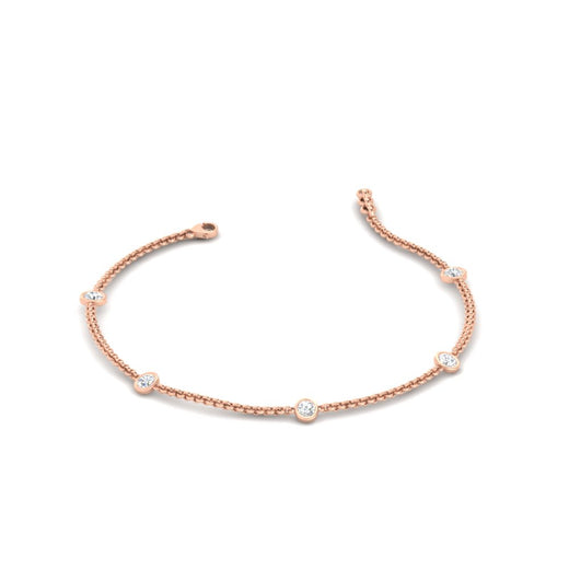Bezel Diamond Chain Bracelet