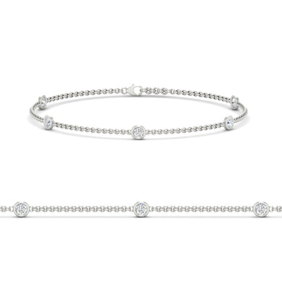 Bezel Diamond Chain Bracelet