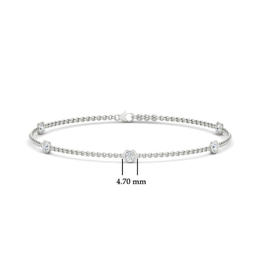 Bezel Diamond Chain Bracelet