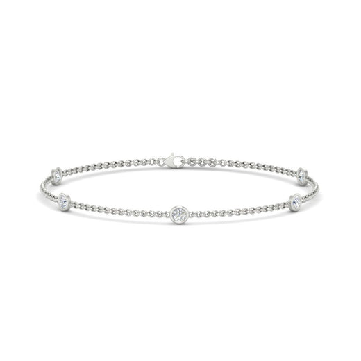 Bezel Diamond Chain Bracelet
