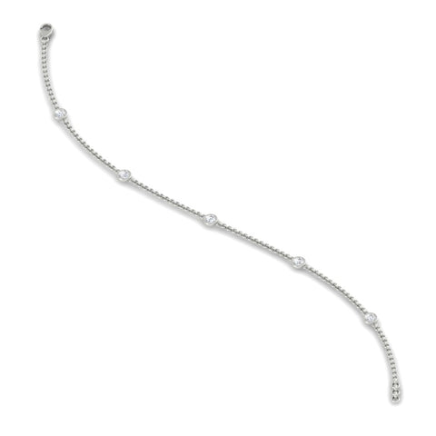 Bezel Diamond Chain Bracelet