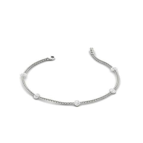 Bezel Diamond Chain Bracelet