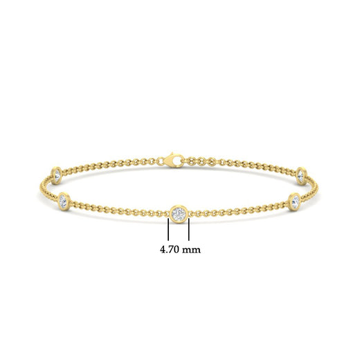Bezel Diamond Chain Bracelet