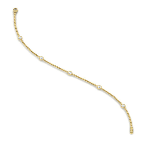 Bezel Diamond Chain Bracelet