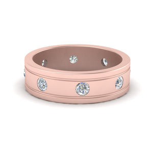 Bezel Stone Accent Engagement Ring