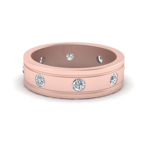 Bezel Stone Accent Engagement Ring