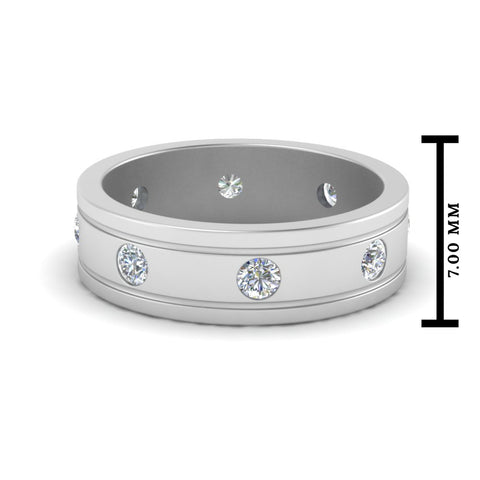 Bezel Stone Accent Engagement Ring