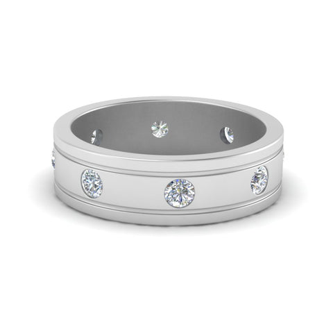 Bezel Stone Accent Engagement Ring