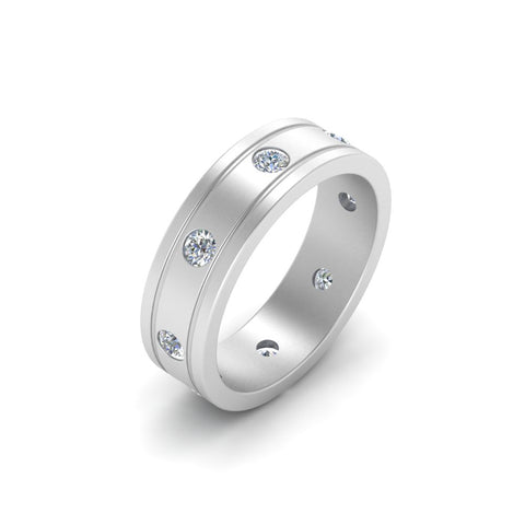 Bezel Stone Accent Engagement Ring