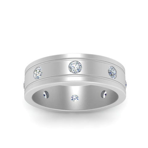 Bezel Stone Accent Engagement Ring