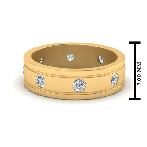 Bezel Stone Accent Engagement Ring
