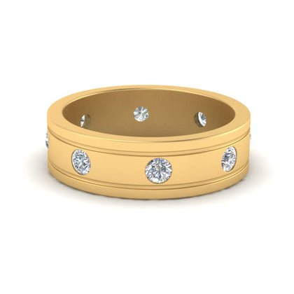 Bezel Stone Accent Engagement Ring