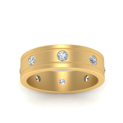 Bezel Stone Accent Engagement Ring
