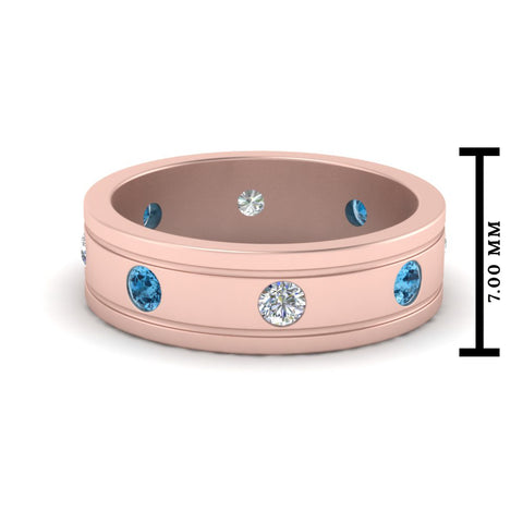Bezel Stone Accent Engagement Ring
