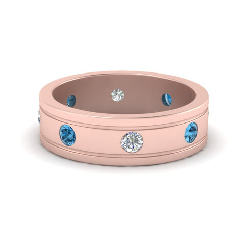 Bezel Stone Accent Engagement Ring