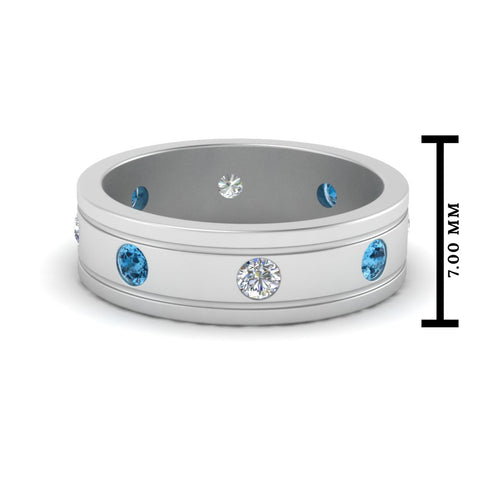 Bezel Stone Accent Engagement Ring