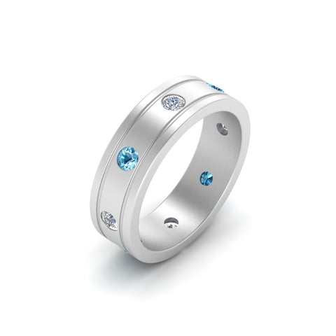 Bezel Stone Accent Engagement Ring