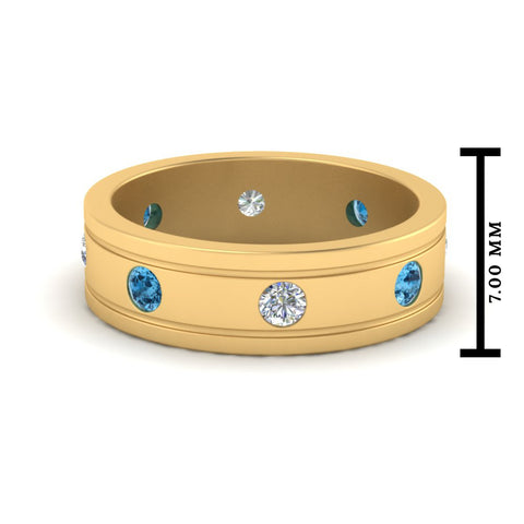 Bezel Stone Accent Engagement Ring
