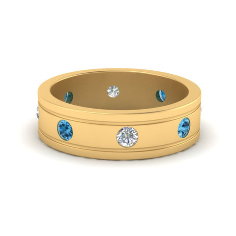 Bezel Stone Accent Engagement Ring