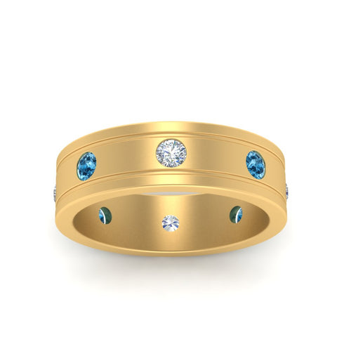 Bezel Stone Accent Engagement Ring