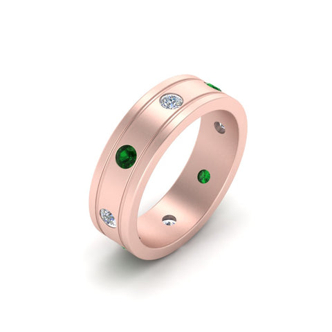 Bezel Stone Accent Engagement Ring