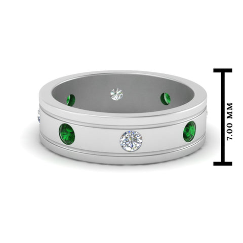 Bezel Stone Accent Engagement Ring