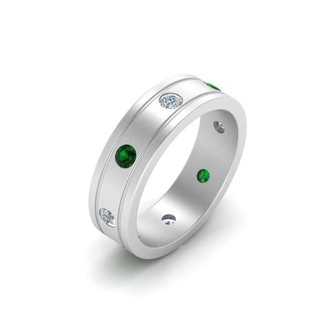 Bezel Stone Accent Engagement Ring