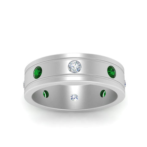Bezel Stone Accent Engagement Ring