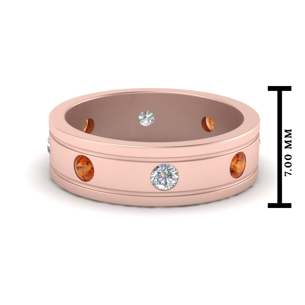 Bezel Stone Accent Engagement Ring