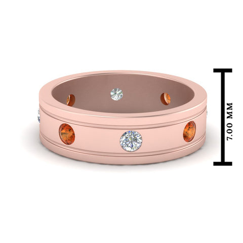Bezel Stone Accent Engagement Ring