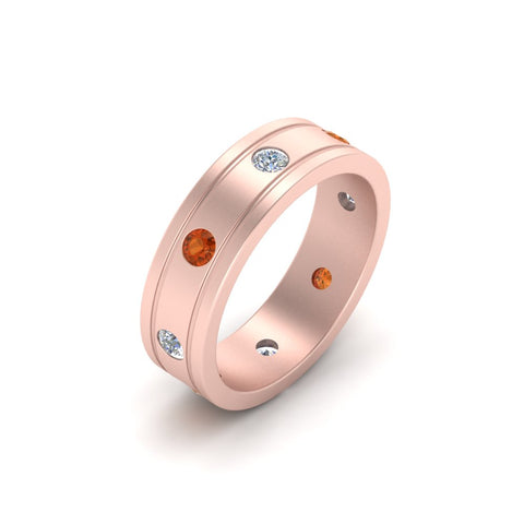 Bezel Stone Accent Engagement Ring