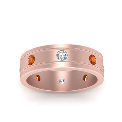 Bezel Stone Accent Engagement Ring