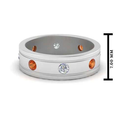 Bezel Stone Accent Engagement Ring
