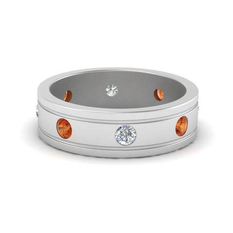 Bezel Stone Accent Engagement Ring