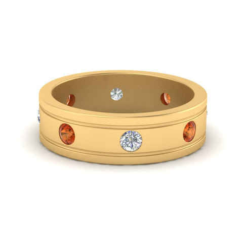 Bezel Stone Accent Engagement Ring