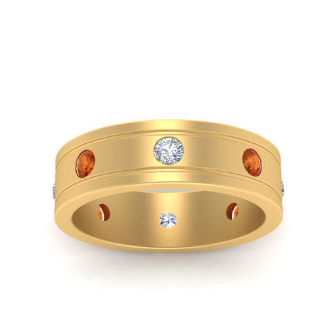 Bezel Stone Accent Engagement Ring