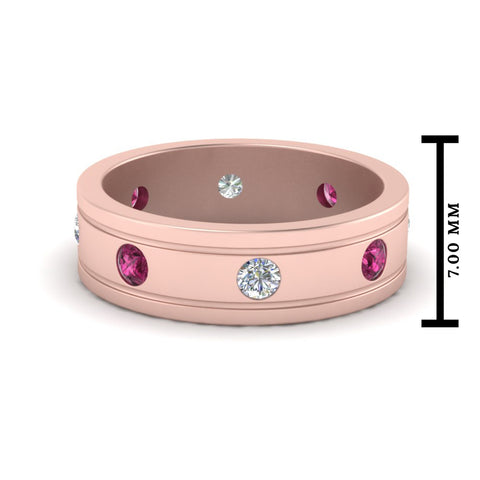 Bezel Stone Accent Engagement Ring