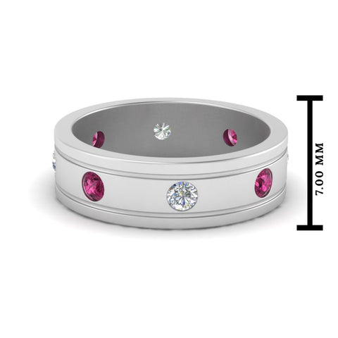 Bezel Stone Accent Engagement Ring