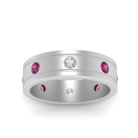 Bezel Stone Accent Engagement Ring