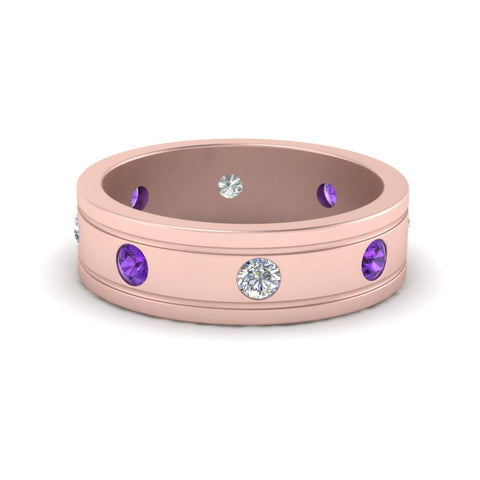bezel-stone-accent-engagement-ring