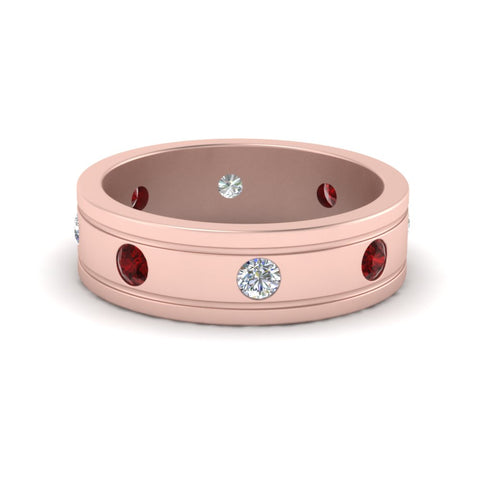 Bezel Stone Accent Engagement Ring