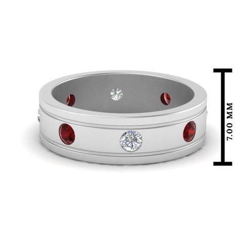 Bezel Stone Accent Engagement Ring