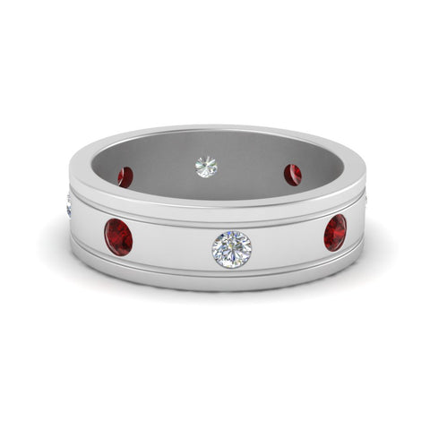 Bezel Stone Accent Engagement Ring