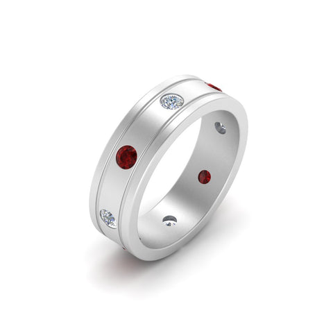 Bezel Stone Accent Engagement Ring